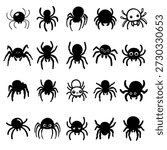 spider mini image collection icon vector transparent hand drawn illustration 