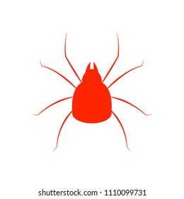 Spider Mite silhouette. Lawn Pest Control clipart image isolated on white background