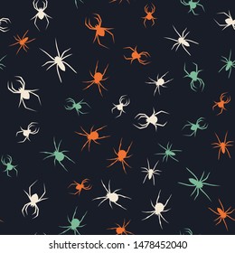 Spider Mix Halloween Seamless Pattern