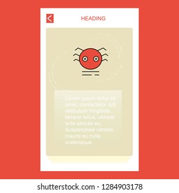 Spider mobile vertical banner design design. Vector