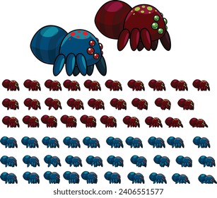 Spider Monster Animated Game Character Sprite
