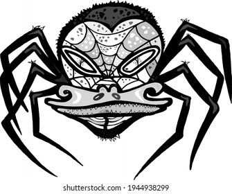 Monstruo araña con cabeza de pato