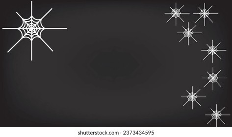 spider nest with black background with white circle line decoration halloween backdrop recommendation
