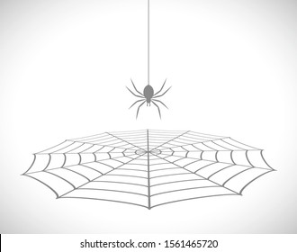Spinne im Netz-3D-Konzeptsymbol
