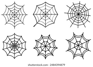 Spider Net bundle art illustration showcasing elegant and creepy web designs