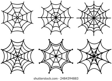Spider Net bundle art illustration bringing eerie flair to unique creations