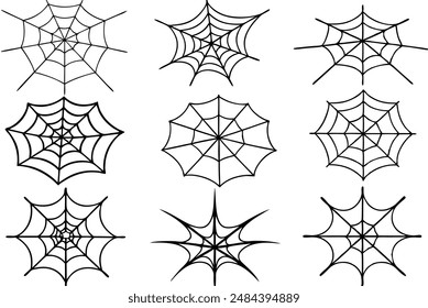 Ilustración de arte de Paquete Spider Net perfecta para una obra de arte espeluznante y detallada