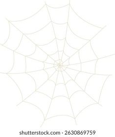 Spider Net Decoration in Flat Design. Vector Illustration on White Background
