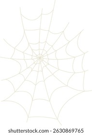 Spider Net Decoration in Flat Design. Vector Illustration on White Background