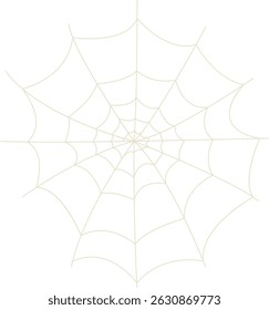Spider Net Decoration in Flat Design. Vector Illustration on White Background