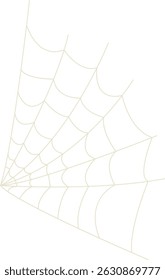 Spider Net Decoration in Flat Design. Vector Illustration on White Background