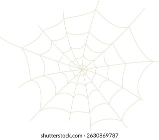 Spider Net Decoration in Flat Design. Vector Illustration on White Background