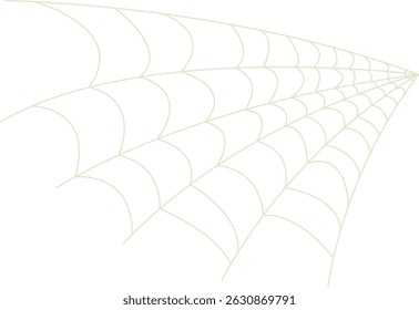 Spider Net Decoration in Flat Design. Vector Illustration on White Background