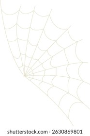 Spider Net Decoration in Flat Design. Vector Illustration on White Background