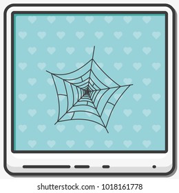 Spider net flat vector icon.