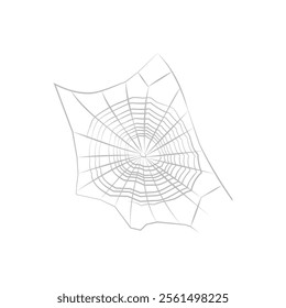 Spider Net, Halloween Vector Illustration, Isolated
