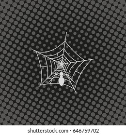 Spider net with spider icon.