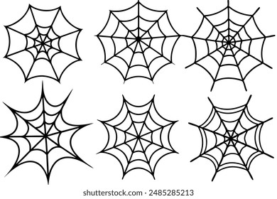 Spider Net Line Art Unique Web Illustration Drawing