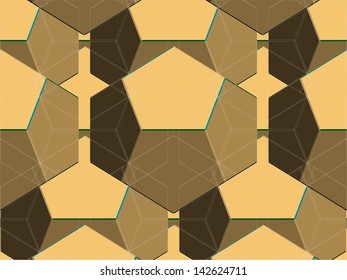 Spider Net Line Brown Geometric Kaleidoscope Vector 