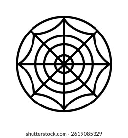 Spider Net Silhouette Art Vector Design