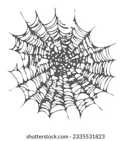 Spider net silhouette vector illustration.