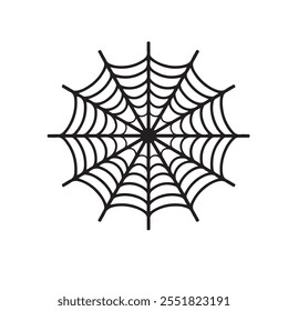 ILUSTRAÇÃO DE VETOR DE SILHUETA DE REDE DE ARANHA