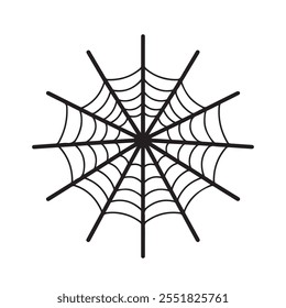 SPIDER NET SILHOUETTE VECTOR ILLUSTRATION