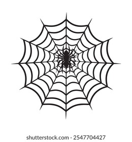 spider net  silhouette vector on white background 