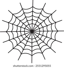 Estilo del Vector de la silueta de la red de la araña con el fondo blanco