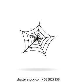 Spider net vector icon.