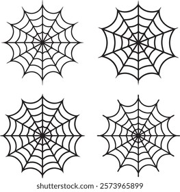 spider net vector silhouette. spider net silhouette Vector illustration.