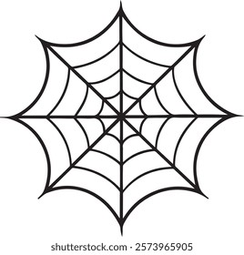 spider net vector silhouette. spider net silhouette Vector illustration.