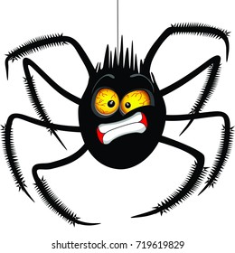 Spider "Oh No" Face Emoticon Cartoon Character