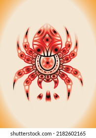 Spider old school tattoo illustration.