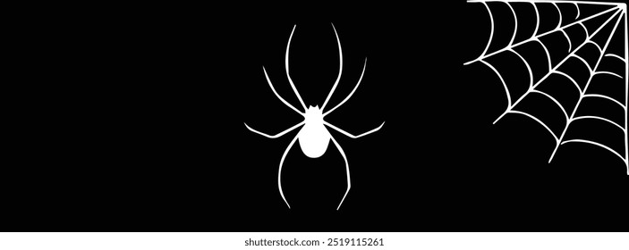 Araña sobre fondo negro | Diseño oscuro y misterioso