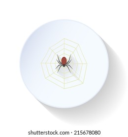 Spider on the Web flat icon