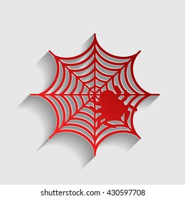 Spider on web illustration