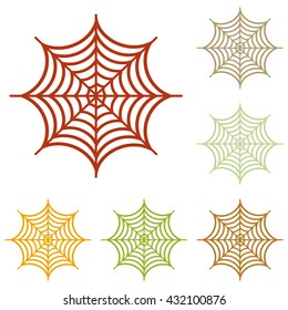 Spider on web illustration