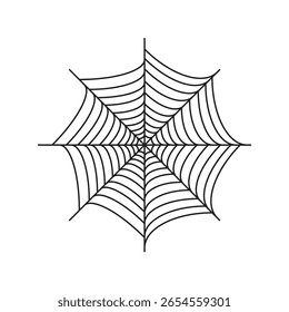 spider on web silhouette vector icon