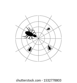 spider on web vector image,happy halloween vector