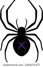 araña sobre un fondo blanco, feliz halloween. ilustración vectorial