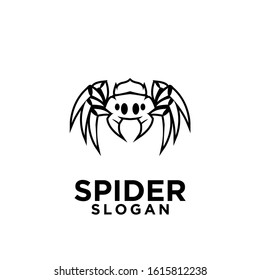Spider outline black logo icon design vector illustration