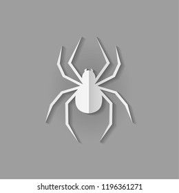 Spider in paper cut style