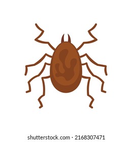 Spider parasite icon. Flat illustration of spider parasite vector icon isolated on white background
