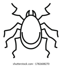 Spider parasite icon. Outline spider parasite vector icon for web design isolated on white background