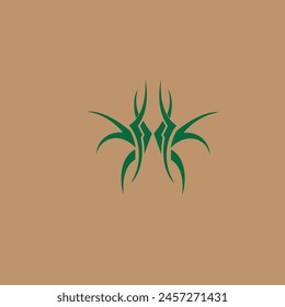 spider pattern in green colors in front of the background