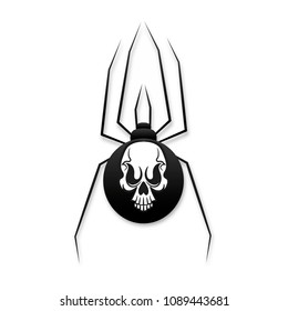 the spider pattern on the back vector illustration
