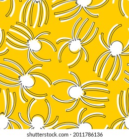 Spider pattern seamless. Arthropod animal background. vector texture