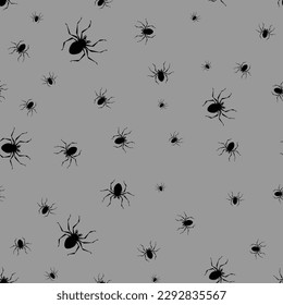 Spider pattern seamless. Poisonous dangerous insect background. Vector texture