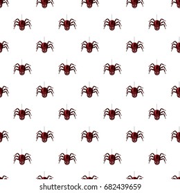 Spider pattern seamless repeat in cartoon style vector illustration